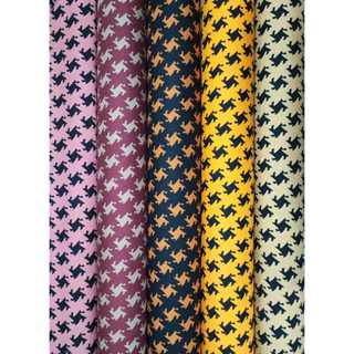 D#460 ผ้าชิ้นเรยอน สปัน แมมเบิร์ต ผ้าพิมพ์ ลายดอก Houndstoot…