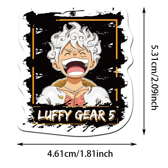 💥พร้อมส่ง💥ลูฟี่ เกียร์ 5 50ชิ้น ลายการ์ตูนอะนิเมะ วันพีซ Onepiece สติ๊กเกอร์ ใช้ซ้ำได้ กระโปรงหลังรถ LUFFY sticker F3