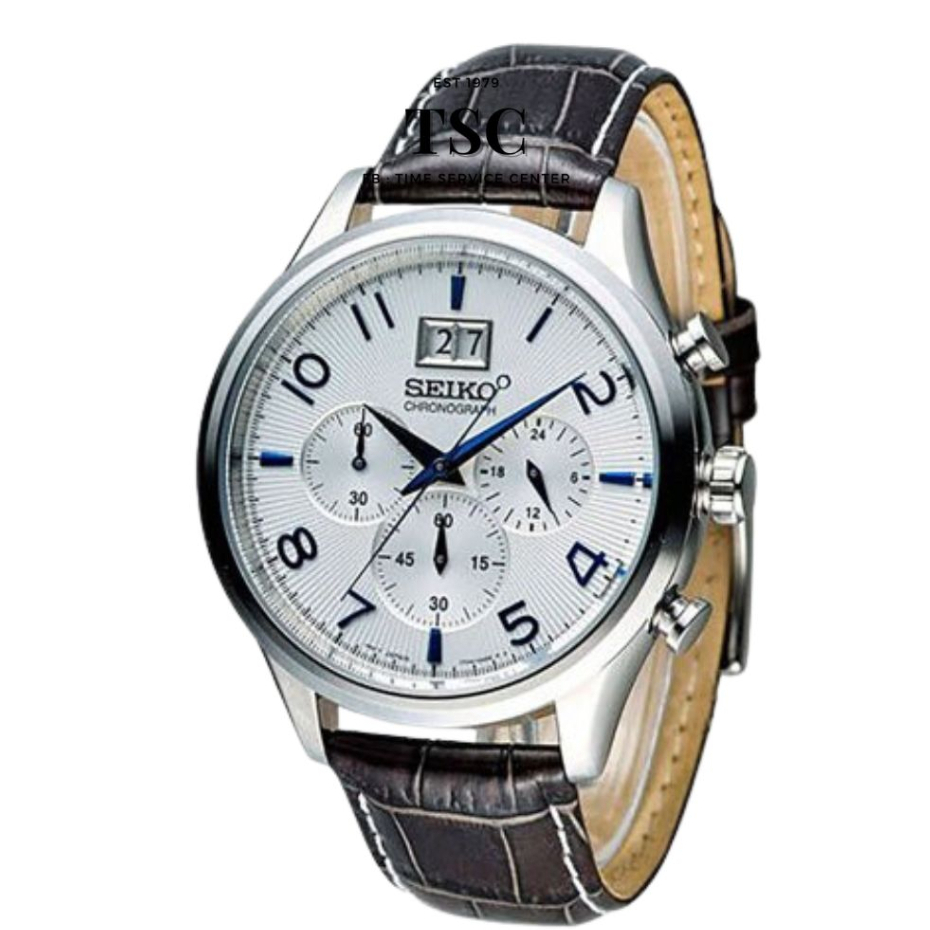 นาฬิกาผู้ชาย SEIKO Quartz (Chronograph) รุ่น SPC155P1 จับเวลา ตัวเลขใหญ่ รับประกันไซโก้1ปี