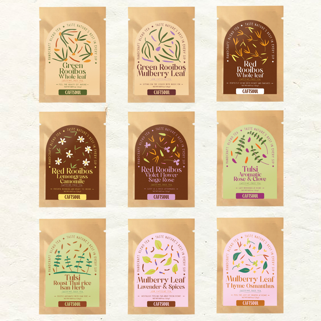 CAFTSOUL Hand-blended  Non-Caffeine Tea Sachet (Individual Sachet)