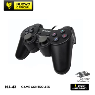 NUBWO จอยเกมส์ จอยเกมส์ PC จอย D-Input Controller สี Black ใช้งานกับระบบ Windows รุ่น NJ-43 รับประกันศูนย์ 1 ปี