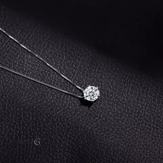 GLAMOR✨สร้อยเพชร Moissanite สร้อยเงินแท้พร้อมจี้ จี้เพชร สร้อยคอเพชร เม็ดใหญ่ ของขวัญให้คนที่รัก