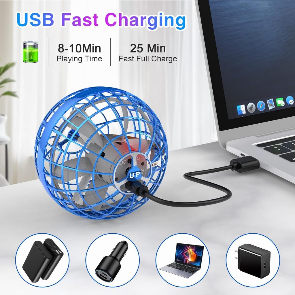 ⚡จัดส่งใน 24 ชั่วโมง⚡Flynova Pro UFO ลูกบอลบินวิเศษ ฟลายอิ้ง ลูกบอลหมุน ลูกบอลเสียงหึ่งๆ LED หมุนได้ - รูปที่ 3