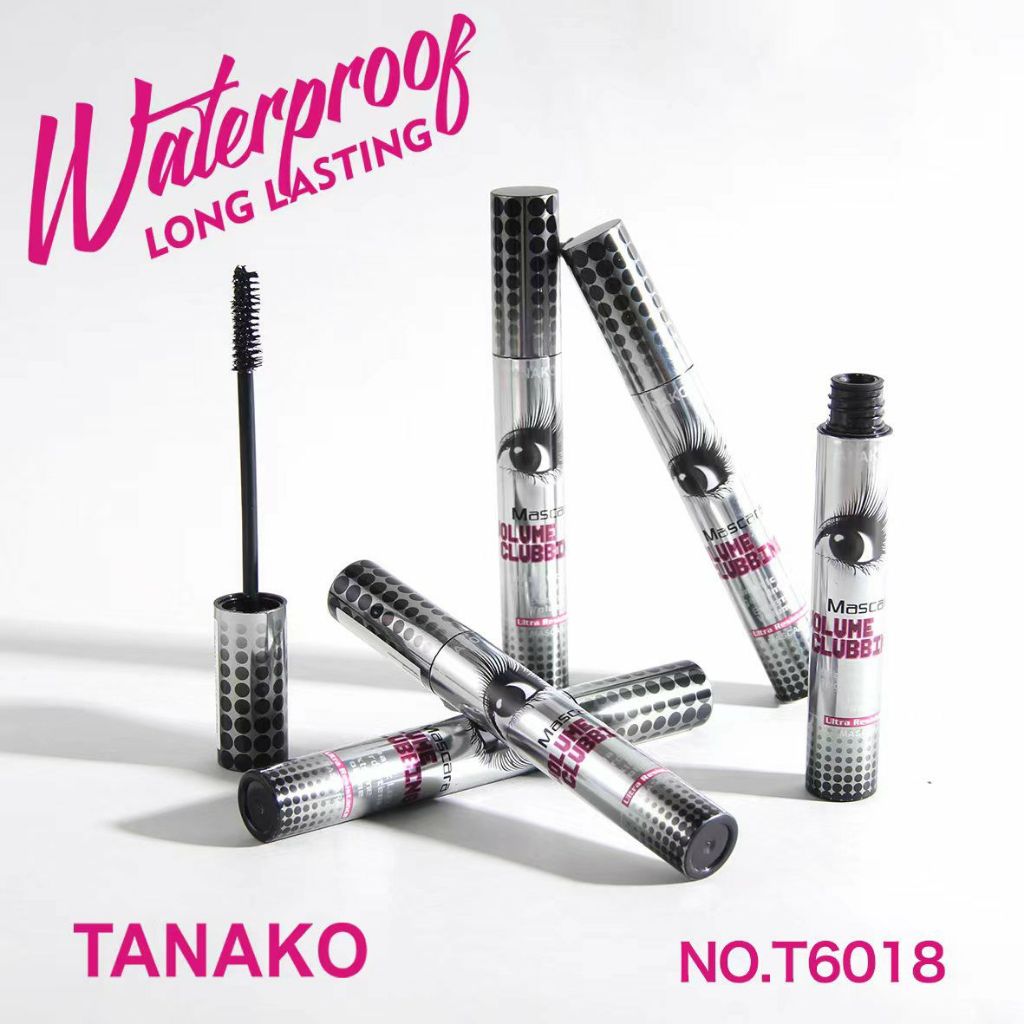 Tanako Volume Clubbing Waterproof Mascara มาสคาร่ากันน้ำ หัวแปรงเรียวเล็ก ขนตางอนหนา ตลอดวัน