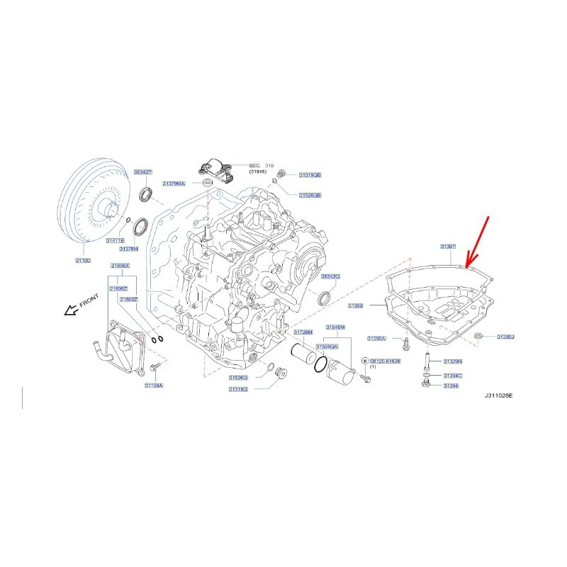 ปะเก็นอ่างน้ำมันเกียร์ NISSAN MARCH,ALMERA,NOTE,F15 HR12 HR16 แท้ NISSAN