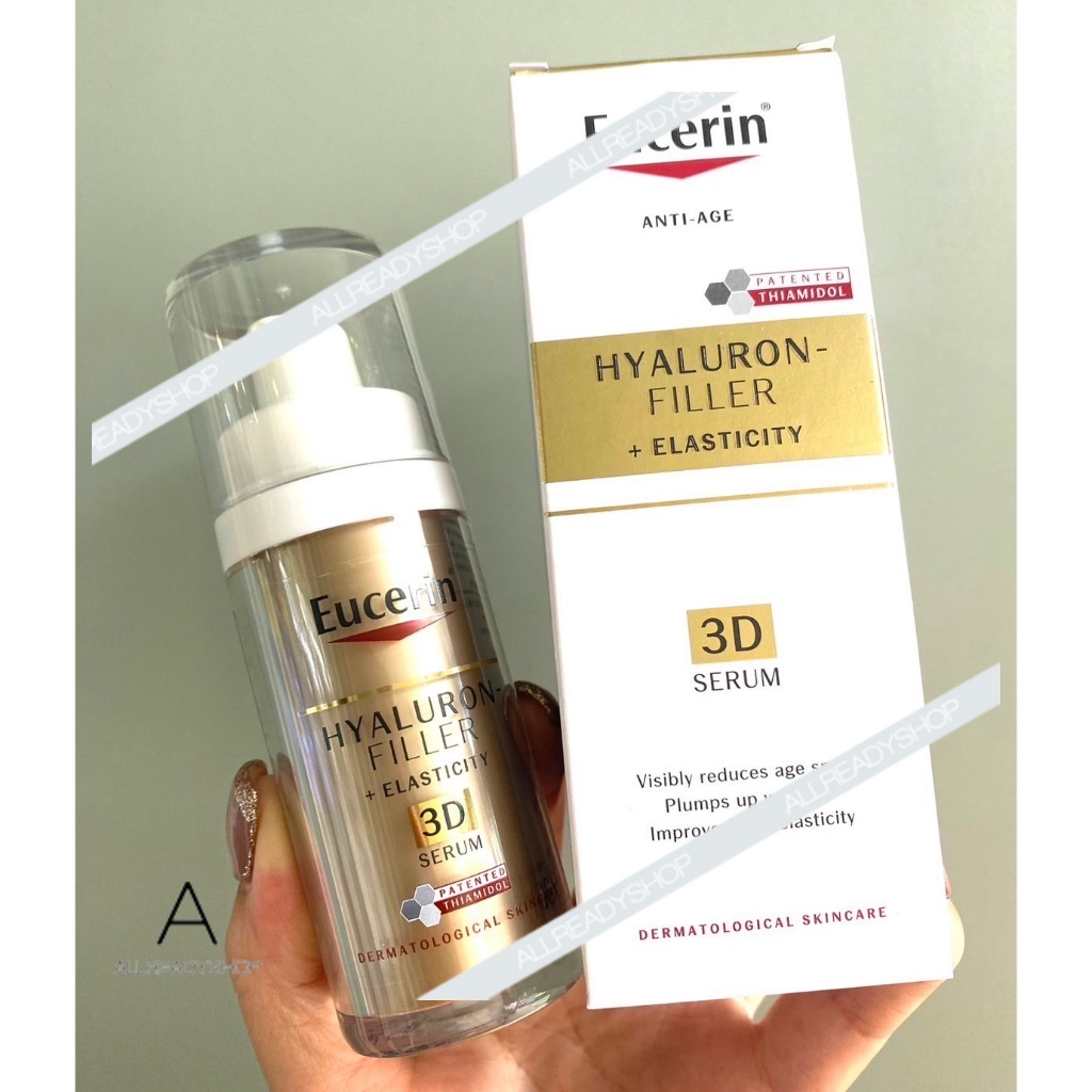 🔥 Eucerin Hyaluron-filler + Elasticity 3D Serum 30ml.  ( แพคเกจยุโรป MADE IN ITALY EXP. 2025 )  /ws