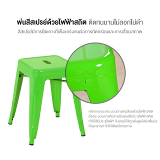 DUDEE เก้าอี้เหล็กรุ่นเล็ก รุ่น DD-185 มีหลายสีให้เลือกเหมาะสำหรับตกแต่งร้าน