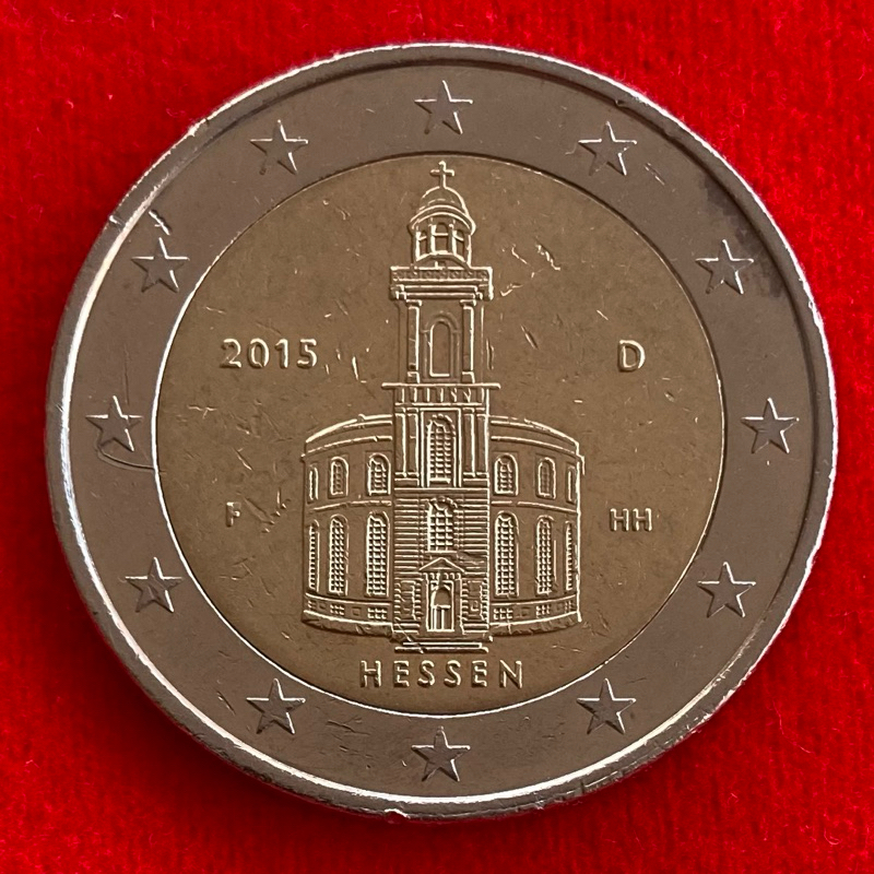 🇩🇪 เหรียญยูโร เยอรมัน Germany 2 euro ปี 2015 2€ เหรียญที่ระลึก Hesse