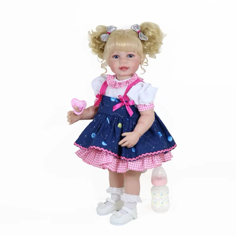 28.shopตุ๊กตาเด็กผู้หญิงซิลิโคนนิ่ม55cm ตุ๊กตาเสมือนเด็ก รีบอร์นเบบี้