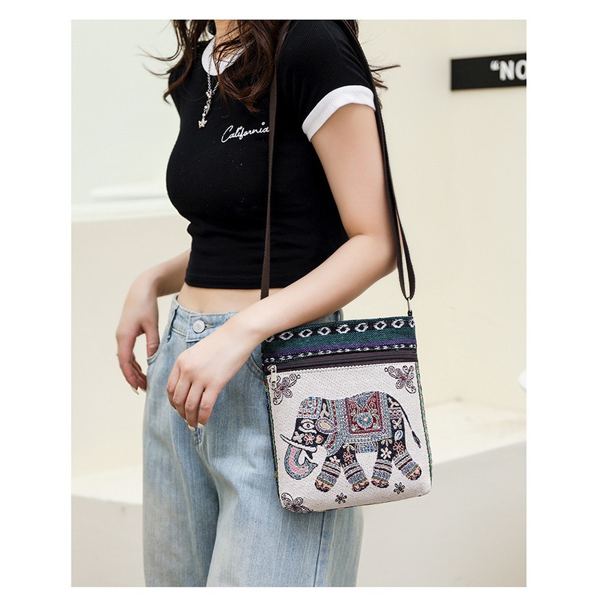 🔥กระเป๋าสะพายสตรี🔥มี1ช่องซิบใหญ่ 1ช่องซิบเล็ก คอสบอดี้ มีสายปรับสั้นยาวได้ตามต้องการ BB00424 - รูปที่ 3