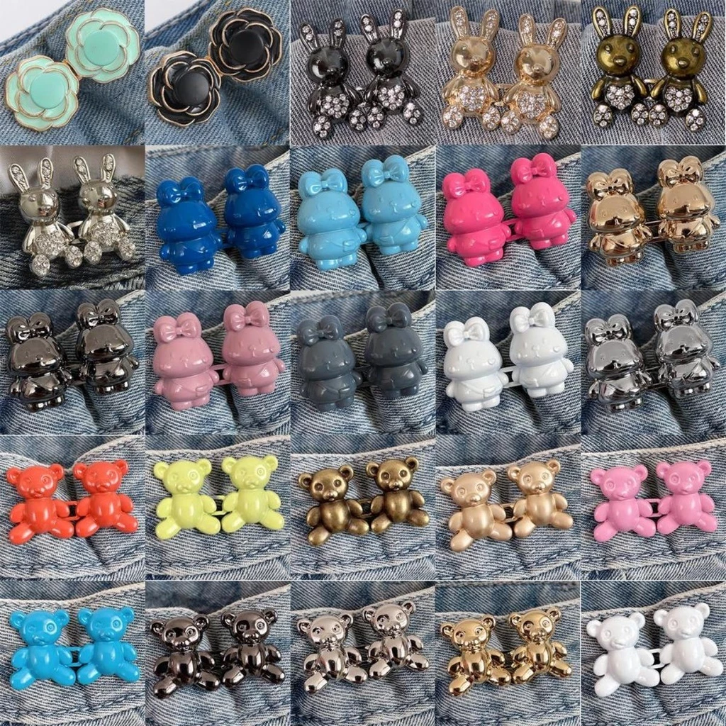 ตะขอปรับเอวลายซากุระแมวการ์ตูน ถอดได้ DIY สำหรับเย็บกางเกง thumbnail 4