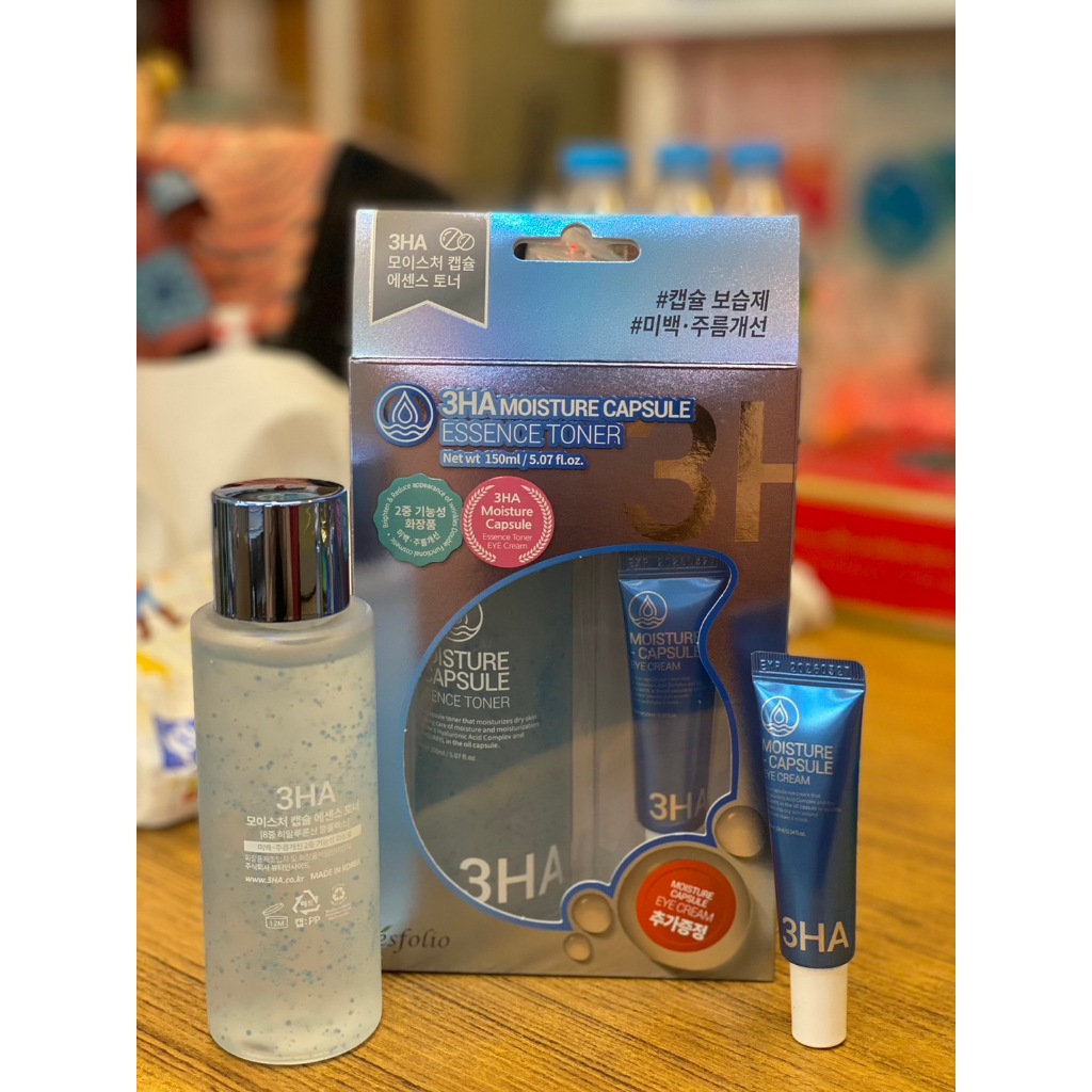 Esfolio 3HA Moisture Capsule Essence Toner 150ml+ Eye Cream 10 ml