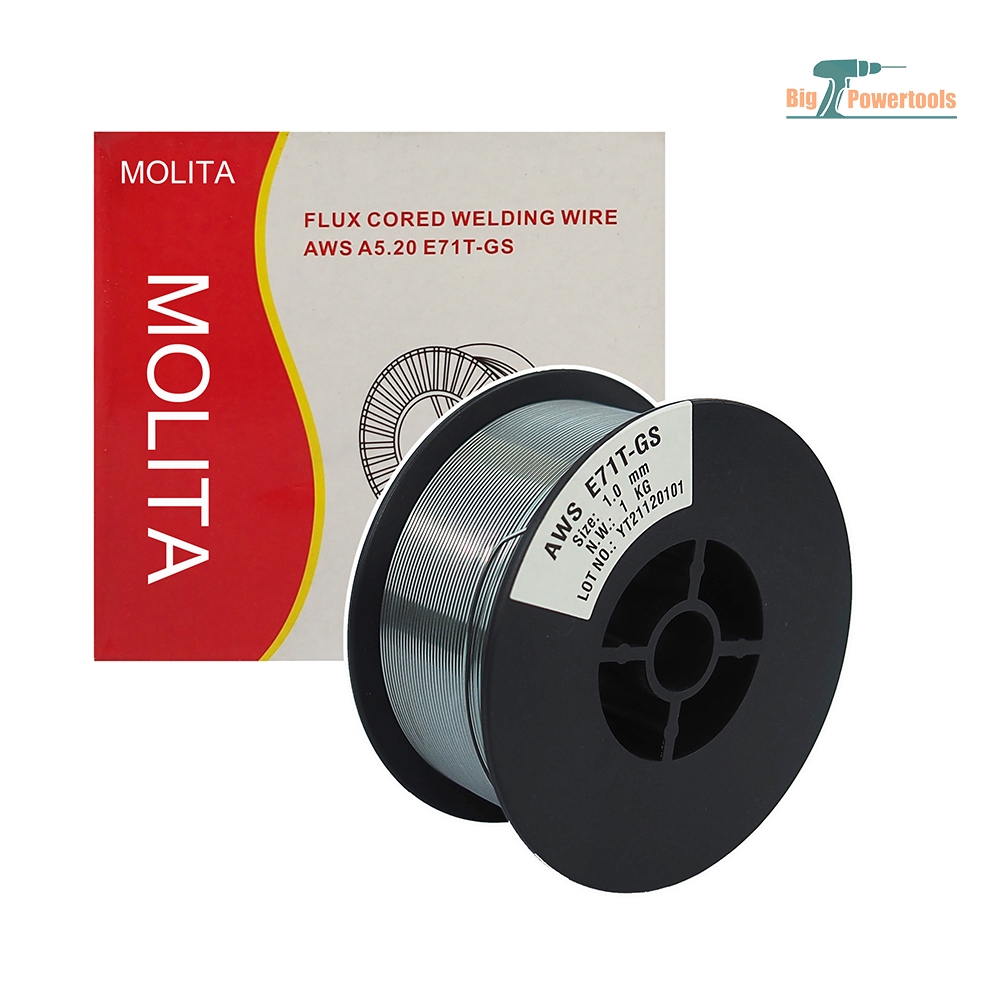 MOLITA ลวดเชื่อมฟลักคอร์ FLUX CORE ลวดเชื่อมไม่ใช้แก๊ส ขนาด 0.8mm 1.0 mm หนัก1 kg ลวดเชื่อมมิ๊ก MIG ฟลักซ์คอร์ ลวดเชื่อม