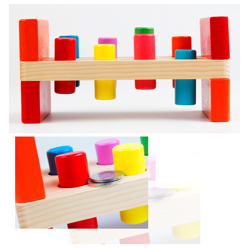 ของเล่นไม้เสริมพัฒนาการ ของเล่นค้อนทุบแท่งไม้ 8 สี ของเล่นฝึกแขนเพื่อการเรียนรู้สำหรับเด็กอายุ 2-3-6 ปี ของเล่นไม้เสริมพ - รูปที่ 6