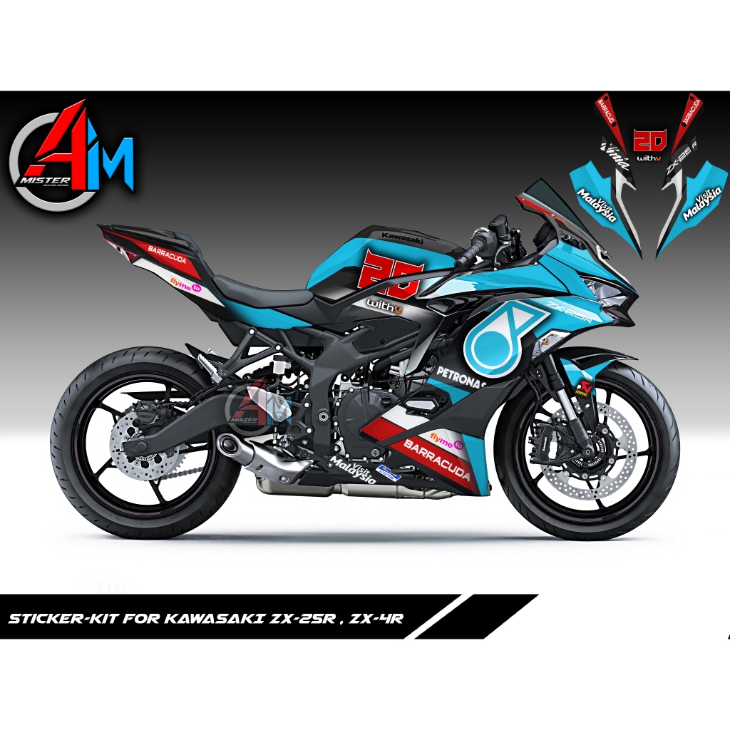 (Mr.AM) ชุดสติ๊กเกอร์ [เกรด Premium] Kawasaki Ninja ZX-4R, ZX-25R (PT RACING)