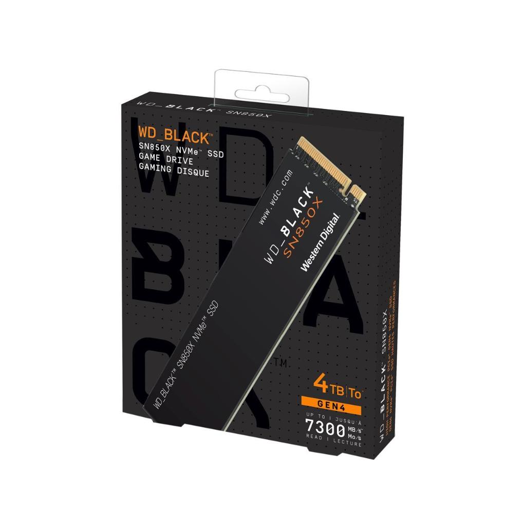 WD BLACK 4TB SN850X M.2 NVMe Gen4 Internal Gaming SSD  WDS400T2X0E