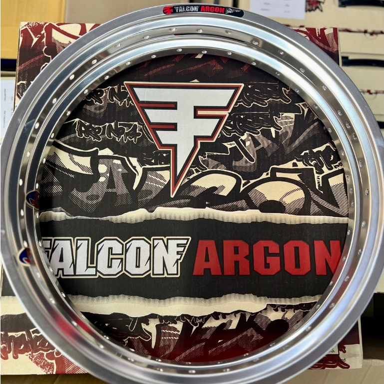 วงล้อ Falcon Argon 17-1.40 ล้อเงา สีเงิน , ล้อเงา สีน้ำเงิน , ล้อเงา สีแดง ,ล้อเงา สีดำ ,ล้อเงา ฟ้า