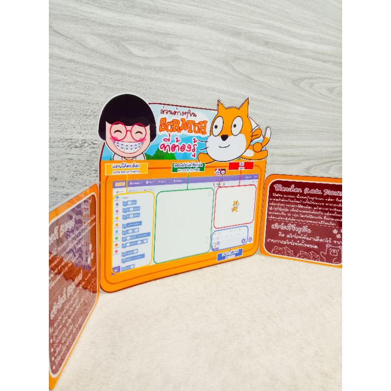สื่อการสอนโปรแกรม scratch สื่อวิทยาการคำนวณ สื่อ3พับ