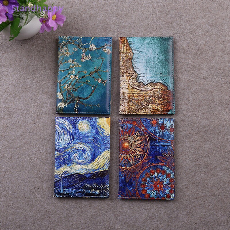 ✅ ขายดี Passport ปกพาสปอร์ต เคสหนัง PU ลายศิลปะ ภาพวาด สําหรับใส่หนังสือเดินทาง