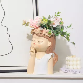 กระถางผู้หญิงมงกุฏไซด์กลาง 20cm จัดสวน ของแต่งบ้าน เรซื่น ต้นไม้