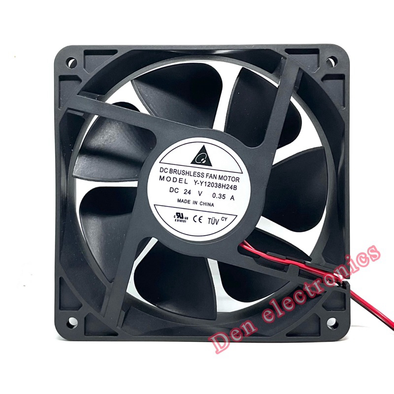 พัดลมระบายความร้อนอินเวอร์เตอร์ MODEL Y-Y12038H24B  DC24V. 0.35 A  ขนาด 120x120x38 ใหม่ (พร้อมส่ง)