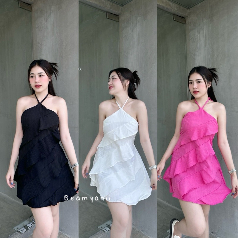 เดรสไขว้คอระบายเฉียง ทรงสวย ใส่สบาย รีวิวครบจบก่อนตัดสินใจ