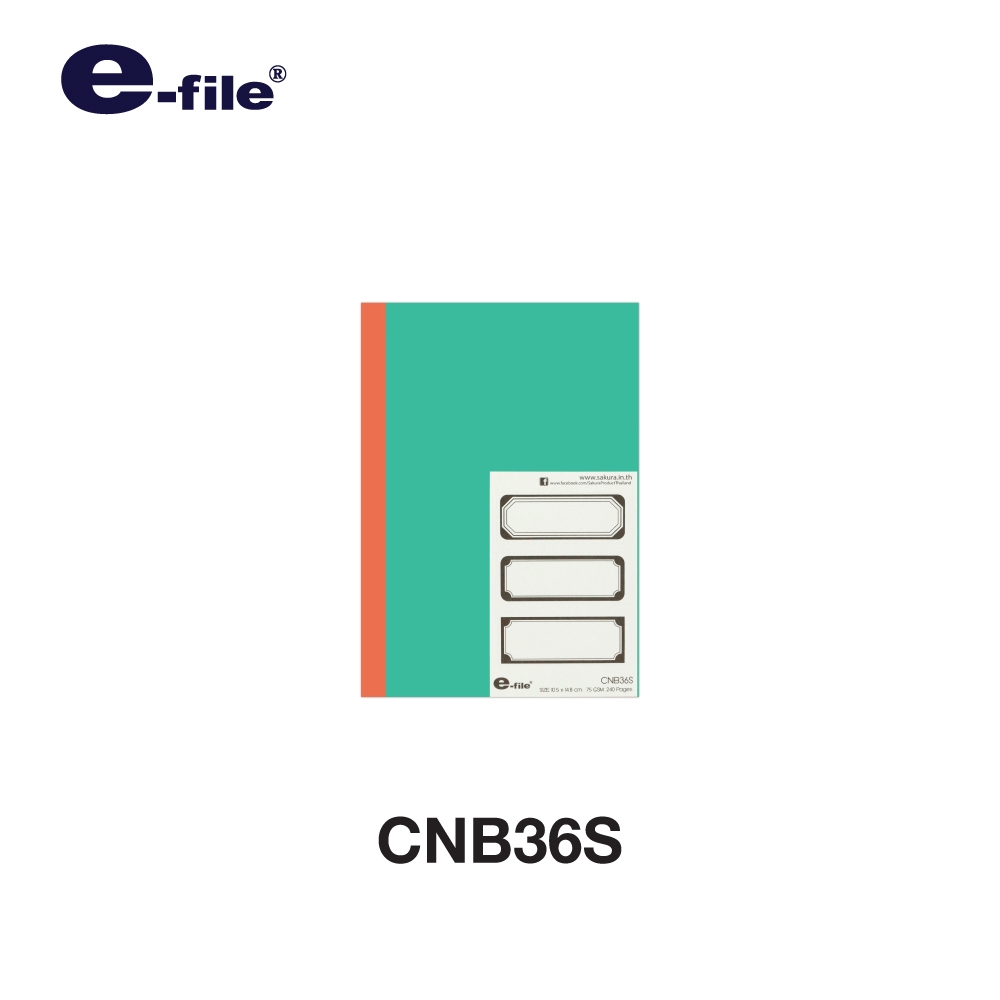 e-file (อี-ไฟล์) สมุดโน๊ตไม่มีเส้น CNB36S