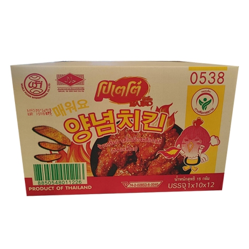 โปเตโต้ เมจิโกะ POTATO MAJIKO ข้าวเกรียบ ไก่เผ็ดซอสเกาหลี(ยกลัง144ซองx15g)กรุณาสั่ง1ลังต่อคำสั่งซื้อ