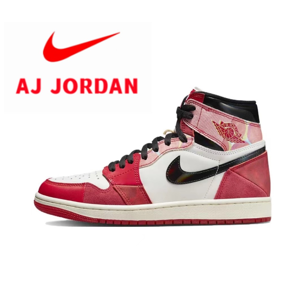 Jordan Air Jordan 1 Retro High OG Spider Man 2.0 "Next Chapter" High Top Basketball Shoe Red and Black