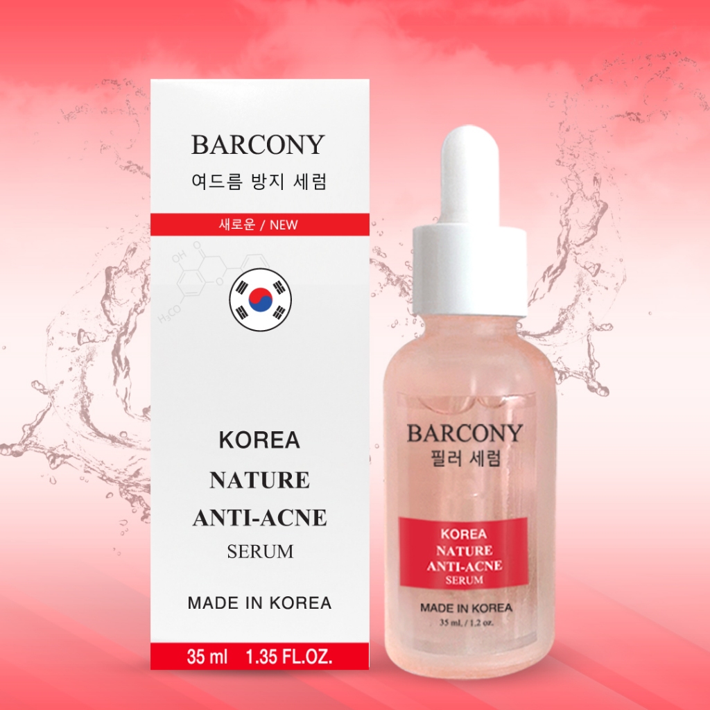 Barcony  korea Nature Anti-Acne Serum  เซรั่มเกาหลี  บาร์โคนี่  โคเรีย เนเจอร์ แอนตี้-แอคเน่ เซรั่ม (สีแดง)