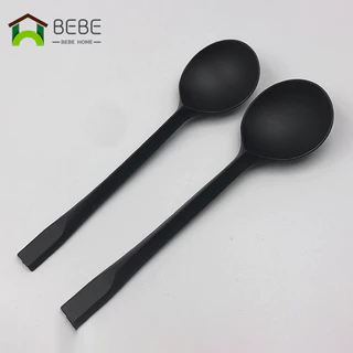 ช้อนพลาสติก 14cm 50ชิ้น ช้อนพลาสติกสีขาว ช้อนพลาสติกสีดำ ช้อนพลาสติกใช้แล้วทิ้ง