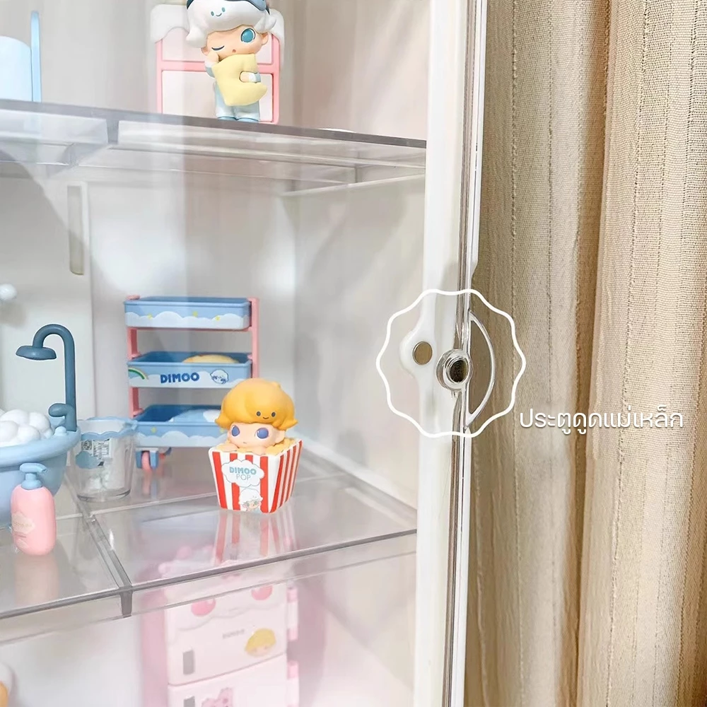ตู้โชว์ติดผนัง กล่องใส่ art toy ตู้โชว์โมเดล โชว์ของเล่น ของสะสม แบบแขวนผนัง กันฝุ่นกันความชื้น มีฝาปิด ไม่ต้องติดตั้ง thumbnail 10