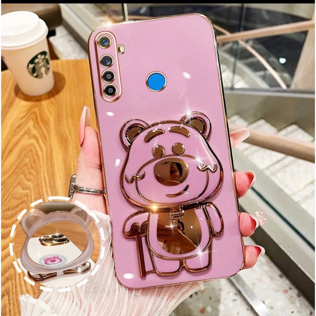 เคส หมีล็อตโซ่ กระจก ตั้งได้  สำหรับรุ่น Huawei Nova5T  เคสโทรศัพท์ ฝาหลัง กันกระแทก นิ่ม (ส่งจากไทย) – โปรปัง