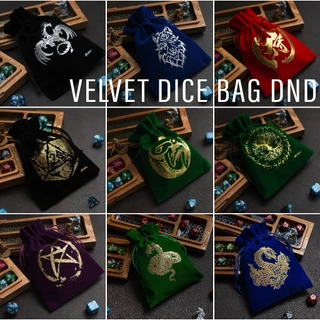 Velvet Dice Bag | ถุงผ้ากำมะหยี่สำหรับ บอร์ดเกมส์ | Dungeons and Dragons Dice | DnD Dice Set | D&D Dice