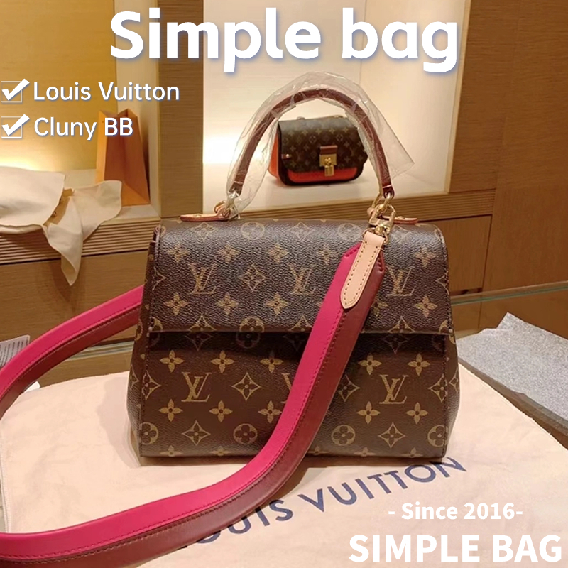 🍑หลุยส์วิตตอง Louis Vuitton Cluny BB Shoulder bag LV กระเป๋า