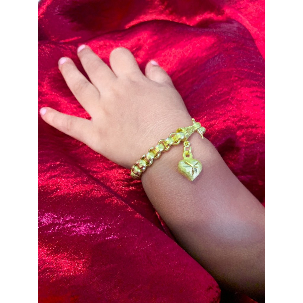 สร้อยข้อมือเด็ก ขนาด 1 บาท มีทั้งเด็กเล็กและเด็กโต มีไซส์ 9,10,11,12,13,14CM [ M1-1B-J+Fตะขอ ]