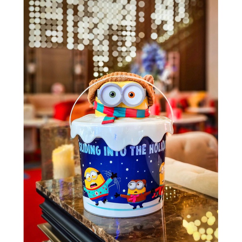 ถังป๊อปคอร์น Minions Christmas ถัง SuperSize จาก Major Cineplex
