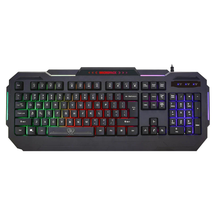 KEYBOARD (คีย์บอร์ด) MICROPACK GK-10 (EN/TH) (BLACK) ความต้องการของระบบ: Windows 10/8/7/Vista/XP, Ma