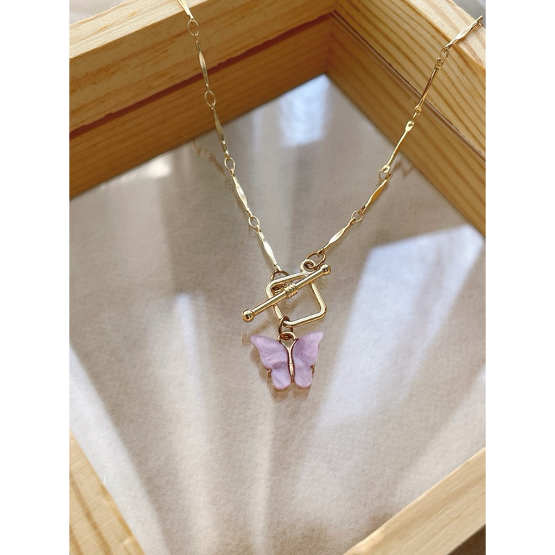 EiLEEN :: สร้อยคอ PURPLE BUTTERFLY