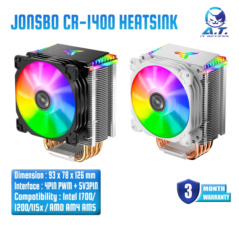 🔥 รองรับ LGA 1700 🔥 ❄️ ซิงค์ลม พัดลมระบายความร้อน Jonsbo CR-1400 CPU Cooler Fan RGB ❄️