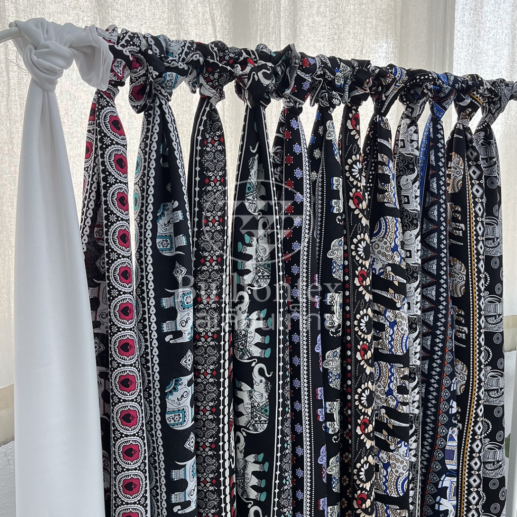 ผ้าเรย่อน ปรินท์ Rayon Print ผ้าเรย่อน100% ผิวสัมผัสนุ่ม พลิ้วไหว ระบายอากาศดี ใส่สบาย ขนาด 1 หลา