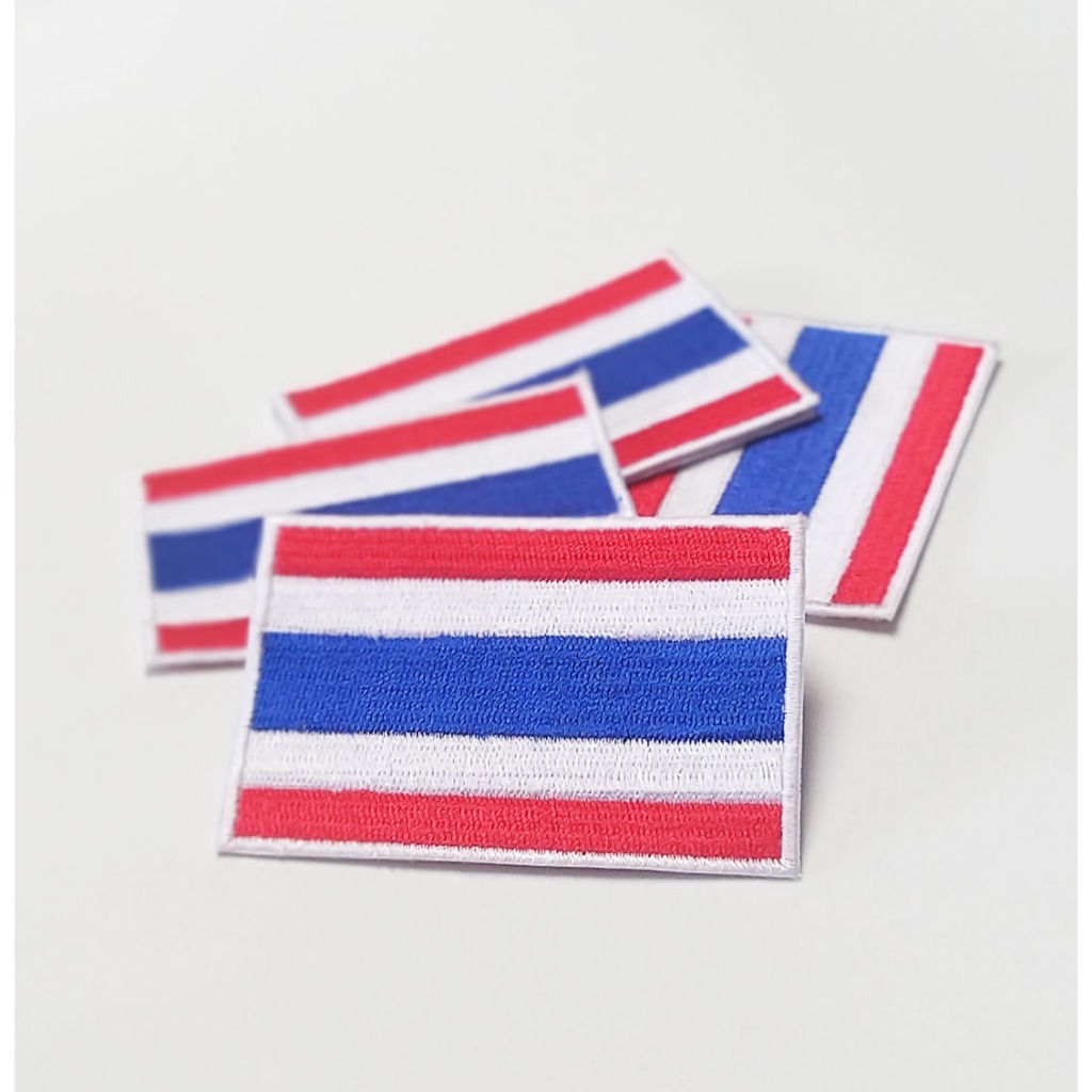 อาร์ม อาร์มปัก ธงชาติไทย แบบเย็บติด รีดติด ติดตีนตุ๊กแก