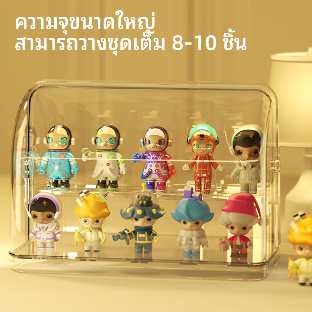 กล่องโชว์โมเดล กล่องใส่ art toy กล่องใส่ตุ๊กตา PopMart ตู้ใส่โมเดล การออกแบบป้องกันฝุ่น ทันสมัยและเรียบง่าย