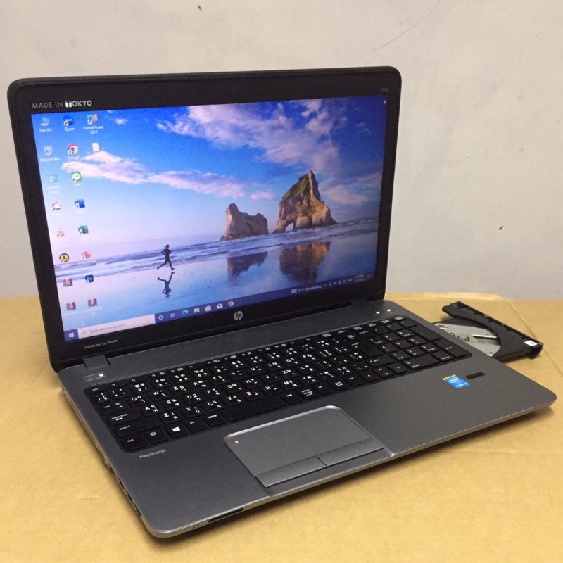โน๊ตบุ๊คมือสอง HP Probook 450 G1 Corei3-4000M(RAM:4gb/HDD:320gb)จอใหญ่15.6นิ้ว