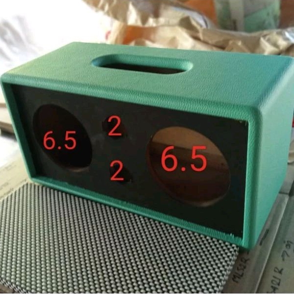 ตู้เปล่าลำโพงบลูทูธ Diy 2.0 #ML62R ดอกซัพ 6.5"*2 แหลมhk2"*2
