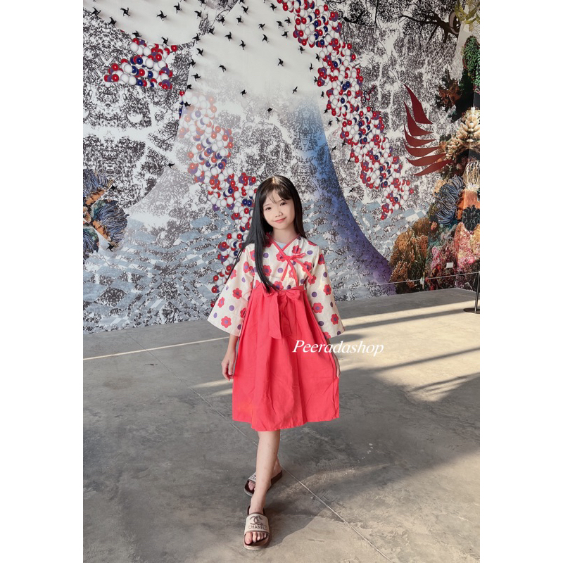ชุดผ้าฝ้ายเด็กสไตล์กิโมโนงานสวยมากกก
