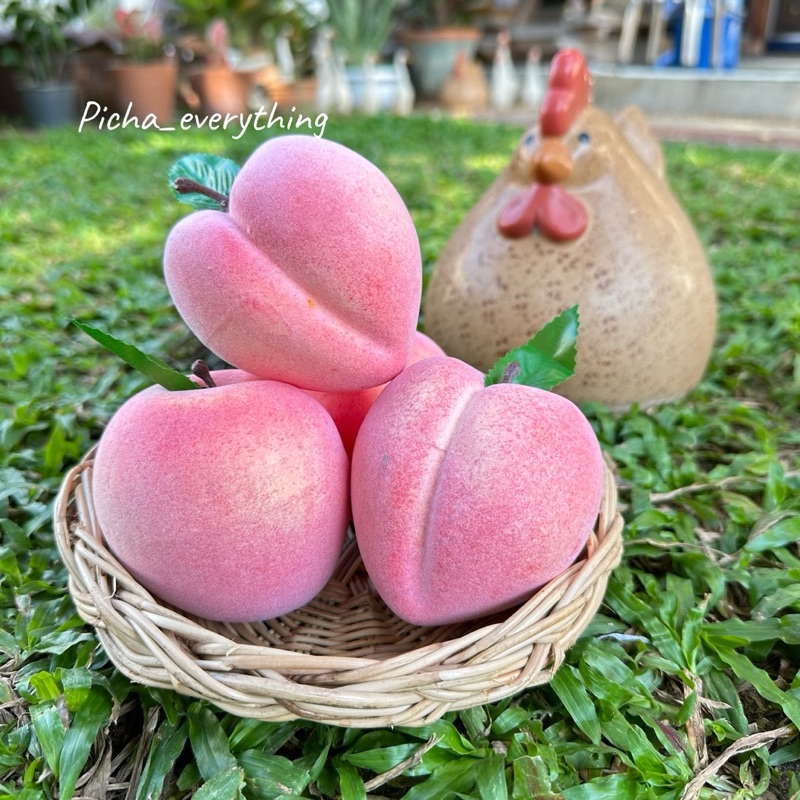 [พร้อมส่ง]🍑ลูกพีชปลอม ลูกพีช 🍑 ผลไม้ปลอม
