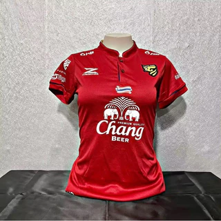 เสื้อกีฬาผู้หญิง ทีมชาติไทยคอจีนรุ่นใหม่ ผ้าใส่สบาย ใส่ได้ตั้งเเต่อก32-38