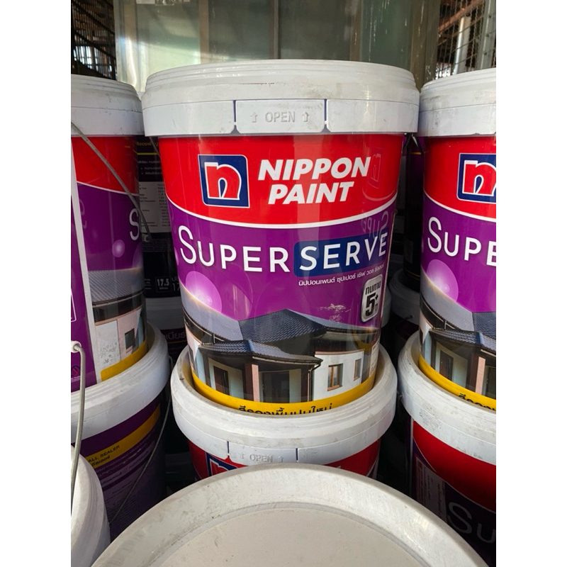 สีรองพื้นปูนใหม่ Nippon Superserve สีขาว ขนาด 18ลิตร