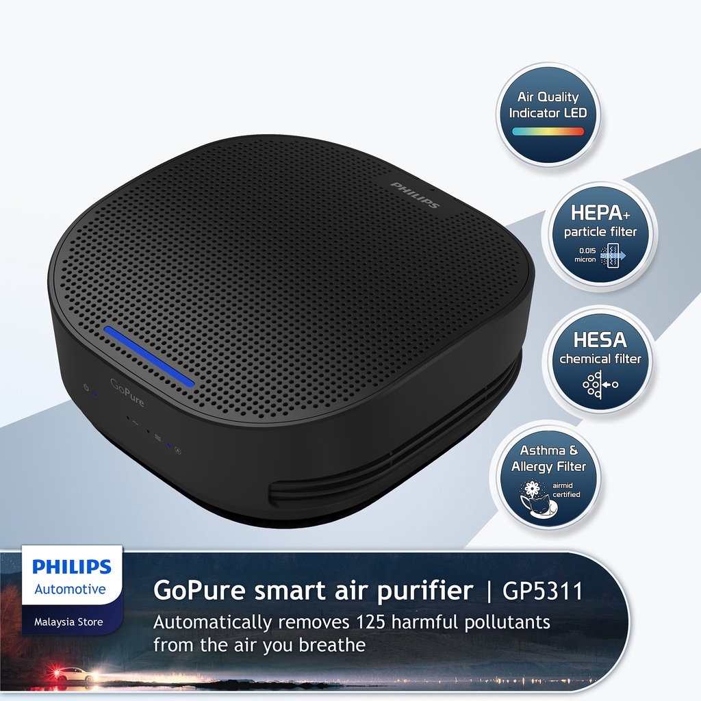 เครื่องฟอกอากาศ PHILIPS ในรถ รุ่น GoPure GP5311 กรอง PM2.5 ได้ (สินค้าของแท้ พร้อมส่ง) รูปที่ 2
